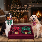 2-Pack Christmas Dog Collar & Bowtie Set – Classic Red & Green Plaid